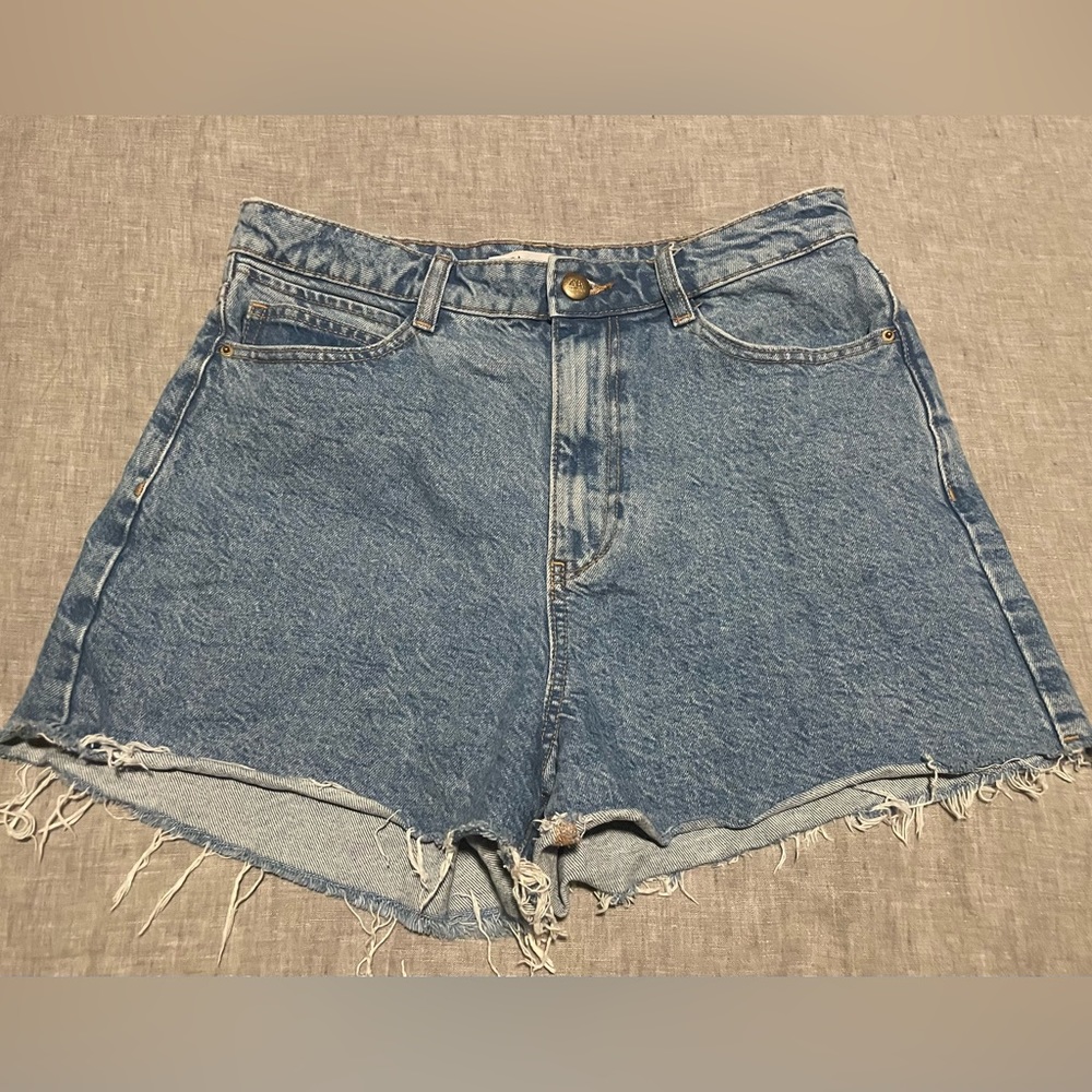Zara High Waisted Denim Shorts
